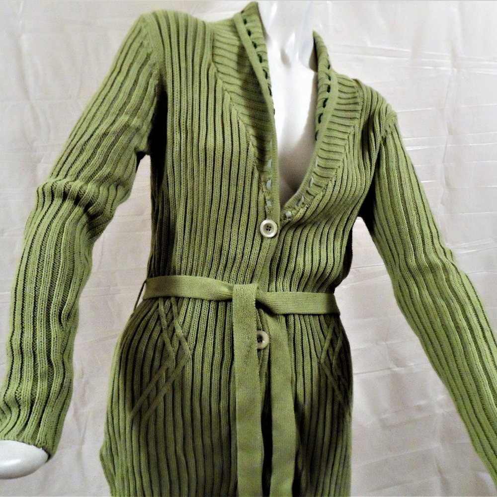 BEUTLER LONG KNIT JACKET IN COTTON NWT